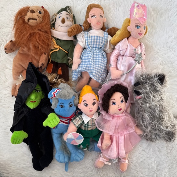 Vintage 1998 Wizard of Oz Plush Doll Set